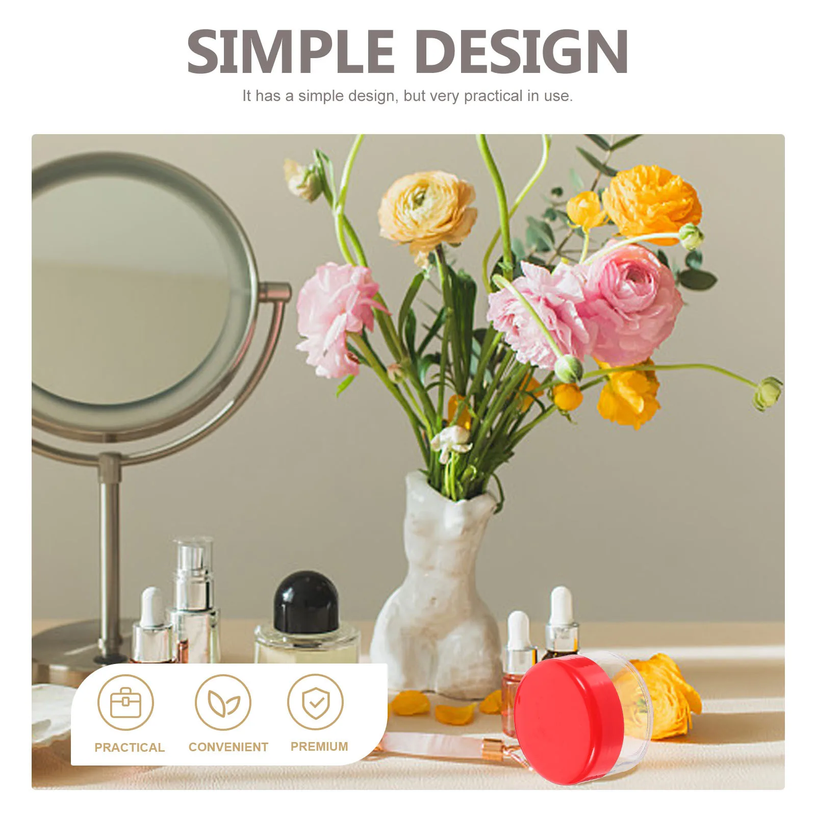 

6Pcs 20ml Small Transparent Cream Jar Wide Mouth Refillable Travel Container Storage Jars Cream Jar Containers with Lids