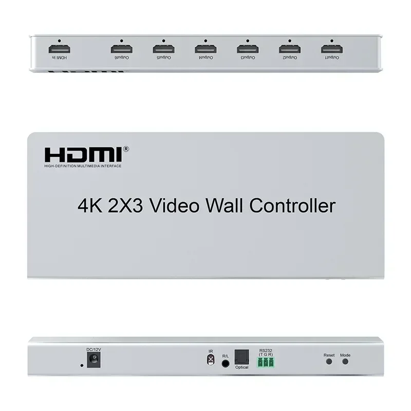 2026 4K 2x3 Home Theater System Splicer With HDMI Screen DVD Player That Supports 1 HDMI Input And 6 HDMI HD Video Output