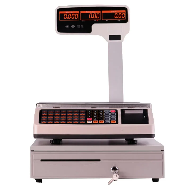 Commercial Electronic Digital Price Barcode Label Printing Scale Electronic Price Scale Computing Scales English Version XH