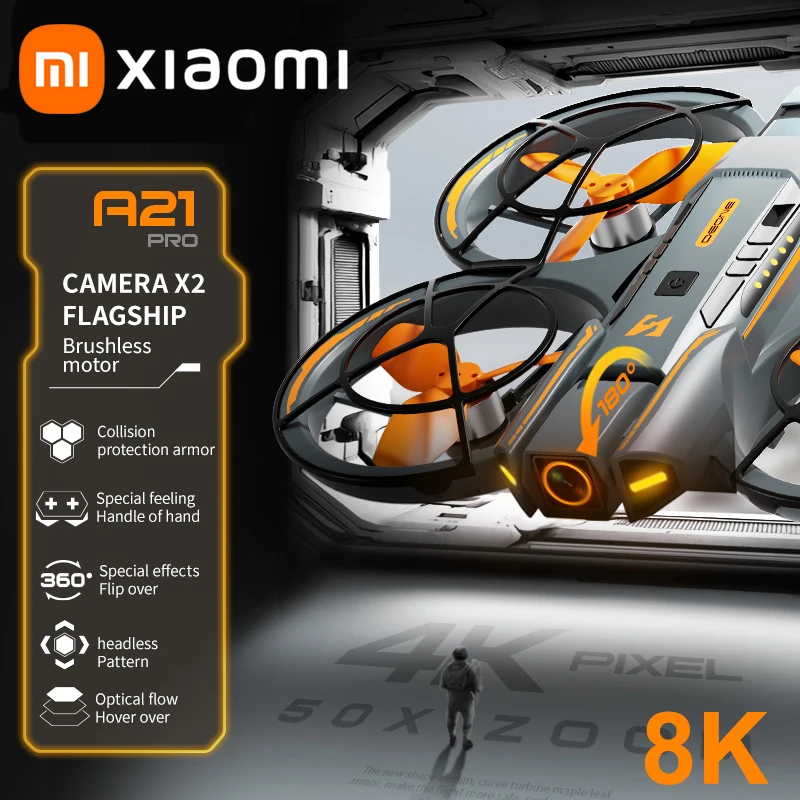 

Xiaomi A21pro Fully Enclosed Brushless Motor Intelligent Aerial Drone High-definition 8k Dual Camera Fpv Time Traveling Machine