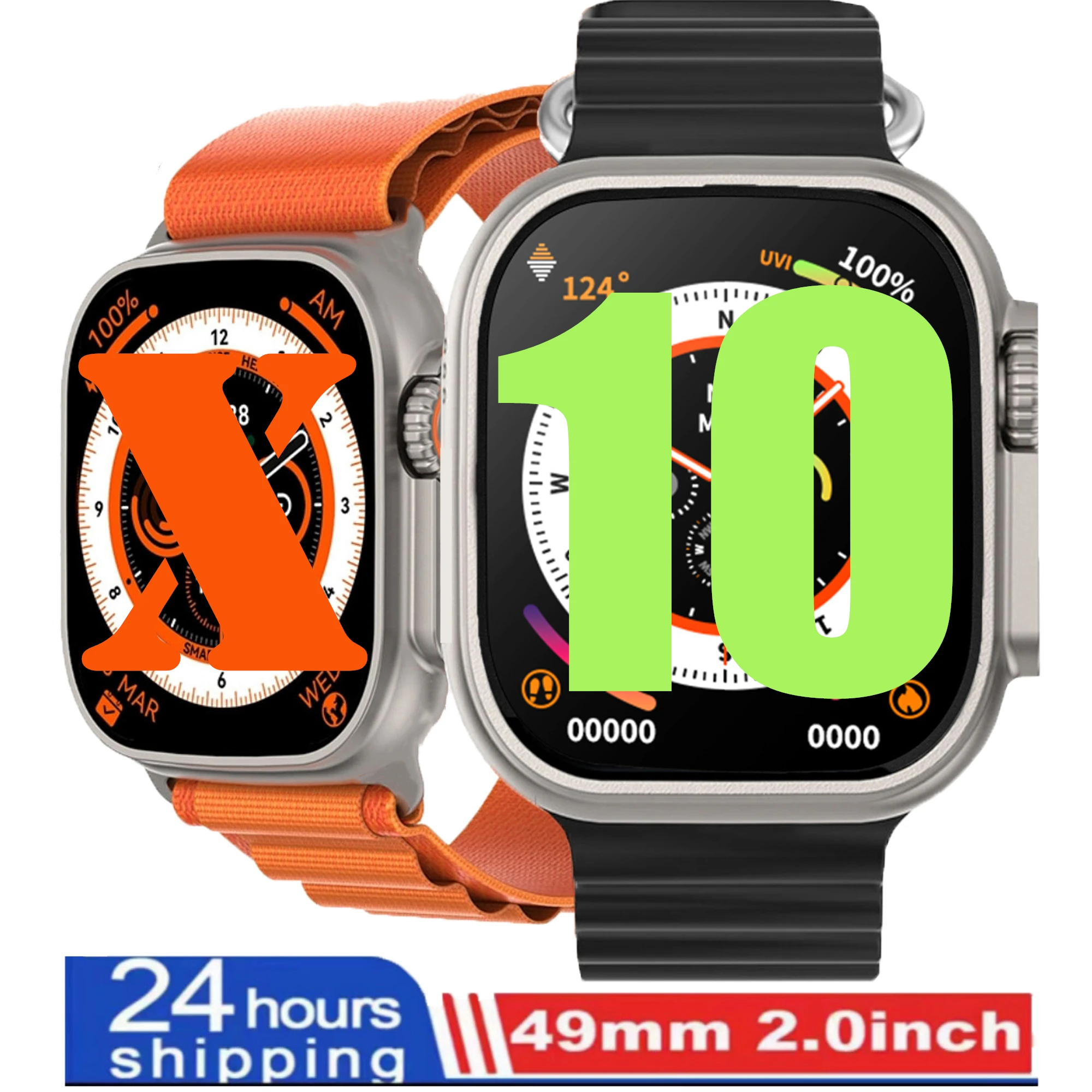 NEW Smart Watch 10 ultra X 3 Pro MAX Gen2 49mm Amoled Screen Smartwatch High Refresh Rate Wireless Charging Men Women For Sport