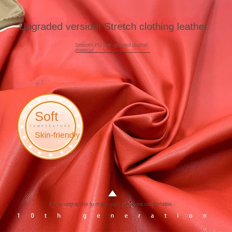 PU Clothing Leather Fabric Soft Hard Bag Bedside Sofa Waterproof Elastic Artificial Material Diy Sewing By The Meter