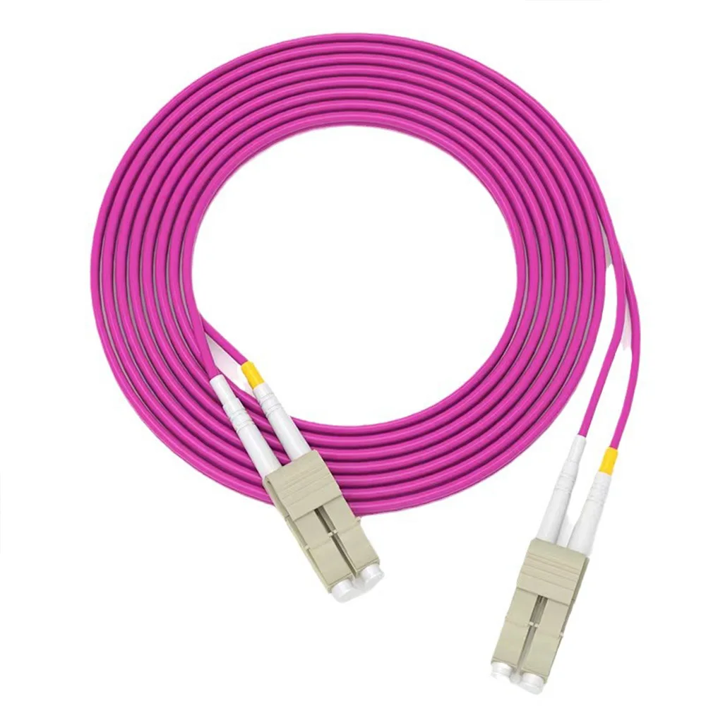 10pcs/lot LC-LC OM4 multimode optical cables per set, 3.0mm multimode duplex LC-UPC fiber jumpers, 3M