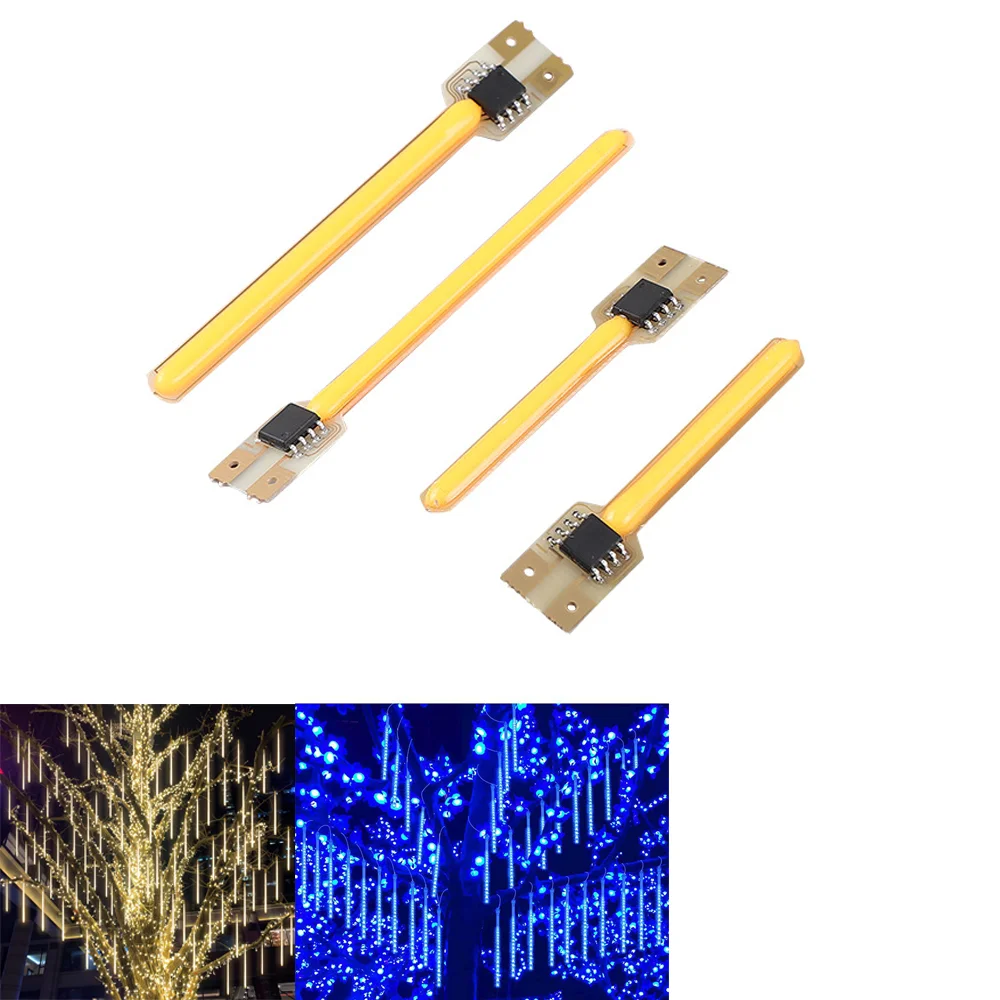 

LED Filament COB Meteor Shower Flowing Water Lamp DC3V 58mm 70mm Diode Incandescent Light Accessories Christmas Decoration Light