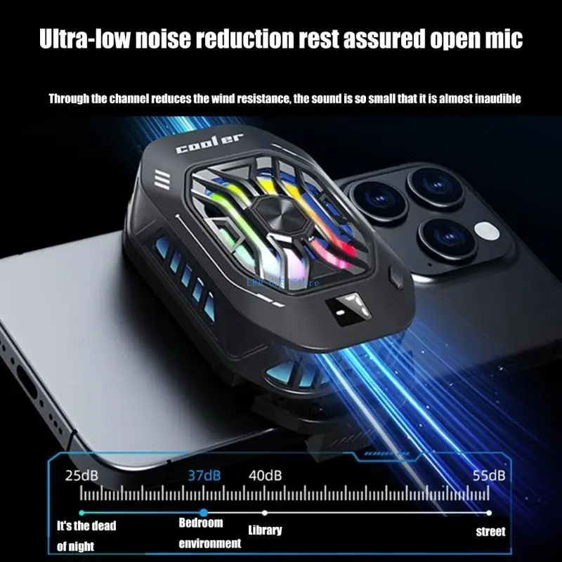 

41QA общий смартфон охлаждающий вентилятор корпус для мобильных устройств от 4,5 до 7 дюймов