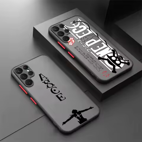 Trend One Piece Luffy Zoro Frosted Translucent For Samsung Galaxy S24 S23 S22 S21 S20 FE S10 S9 S8 Plus Ultra Pro 5G Soft