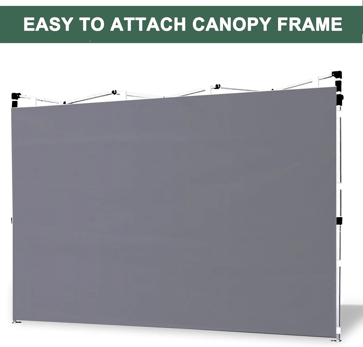 SideWall for 10x10 Canopy Frame 3 Pack Dark Grey SunWall Only (with Zippers)