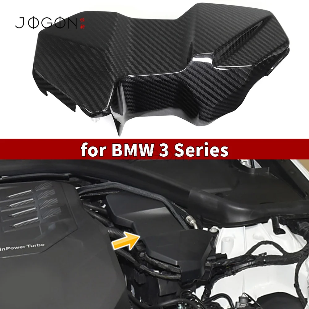 ل BMW G20 G21 G22 G23 G26 M340i M440i B58 B48 2020-2024 ECU بطارية Erminal غطاء ألياف الكربون الجافة اكسسوارات السيارات