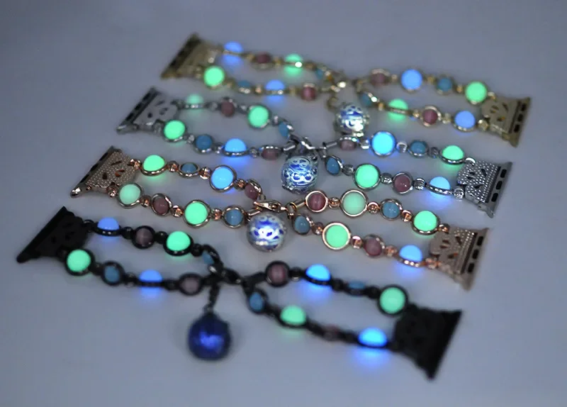 حزام ساعة مضيئة لساعة أبل الترا/2 49 مللي متر 9 8 7 6 5 4 45 مللي متر 41 مللي متر 44 مللي متر 40 مللي متر سوار نسائي IWatch 10 46 مللي متر 42 مللي متر #6