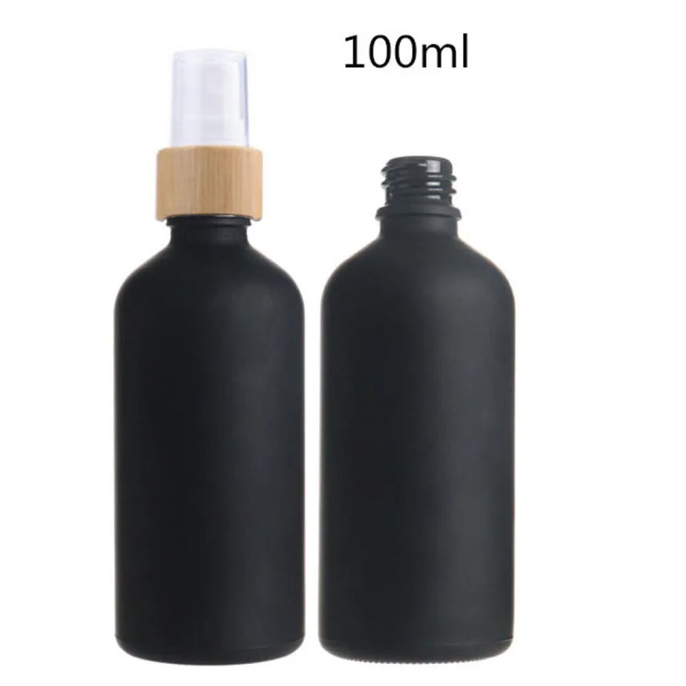 5X10X Empty Glass Spray Bottles Fine Mist Sprayer Natural Bamboo Wooden Atomizer for Perfume Oil 5/10/15/20/30/50/100ml Refill