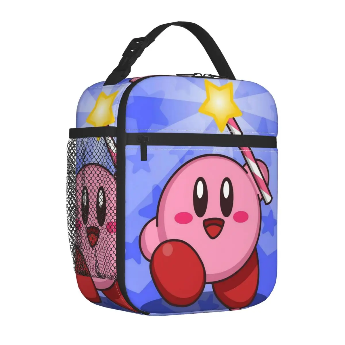 Pink Kirbys Funny Game Product Insulated Lunch Bag For Travel Food Storage Bag Leakproof Thermal Cooler Lunch Boxes view 3
