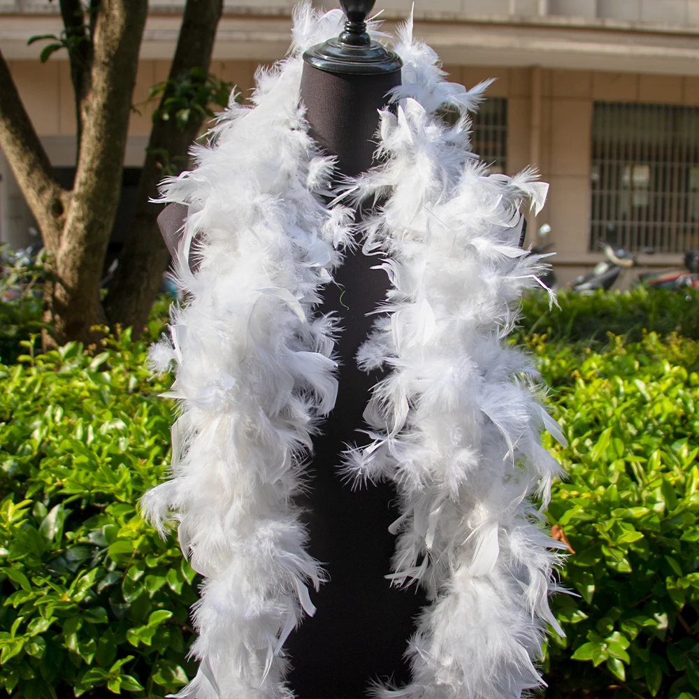 2Yards Turkey Feathers Boa Trims 38g-90g Black White Marabou Feather Shawl for Clothing Sewing Accessories Christmas Decoration