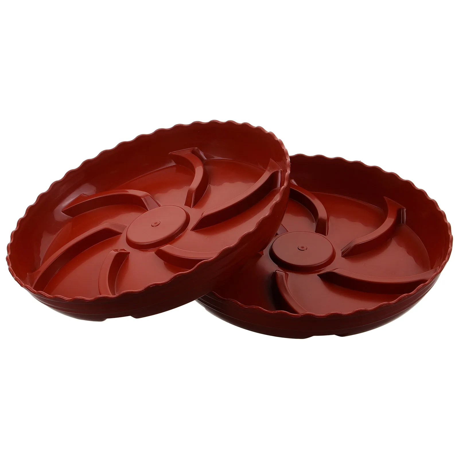 

2pcs Flower Pot Trays Plant Saucer Durable Garden Home Use Clear Plastic Drainage Tray Round Water Plate for Plants Planter
