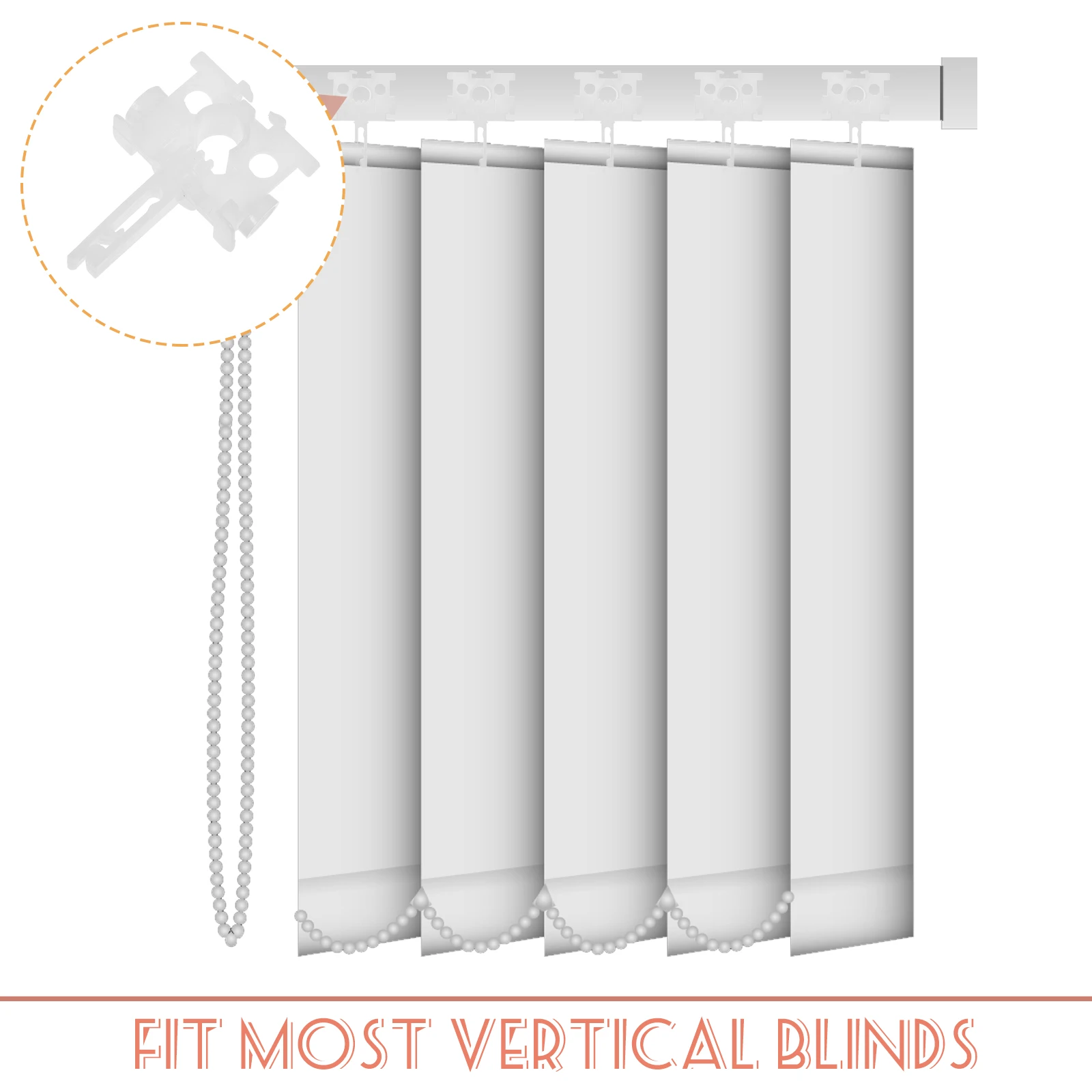 

12pcs Sliding Wheel Accessories Vertical Blind Carrier Replacement Plastic Stem For Vertical Blinds Repair Blind Parts Home