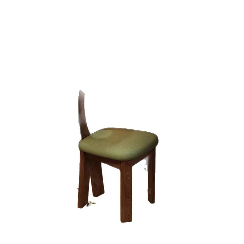 

Solid wood dressing chair medieval wabi wind back chair bedroom dressing table light luxury chair small apartment French makeup