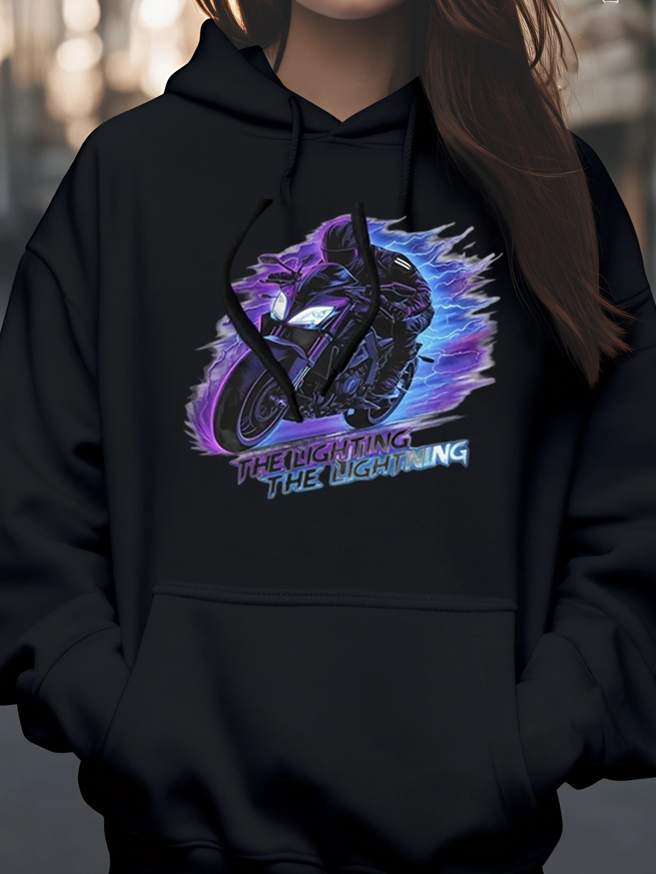 هوديي برسومات البرق للدراجات النارية لراكبي الدراجات النارية وسائقي الدراجات النارية #1