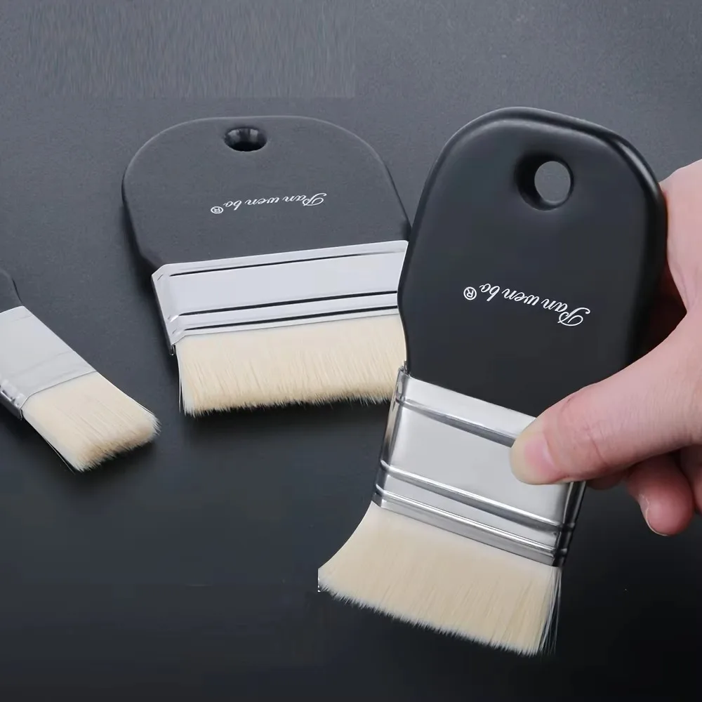 

3pcs/set Soft Hair Drawing Board Brush Plastic Black Nylon Paint Brush Not Easily Deformed Lightweight