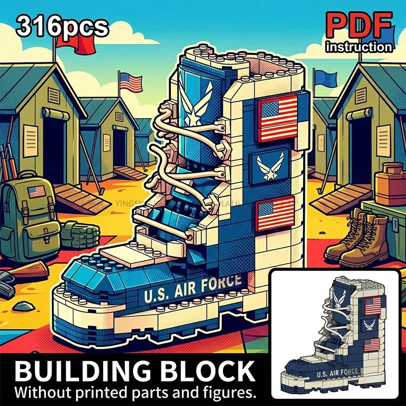 

Набор для сборки обуви в стиле милитари DIY: креативный конструктор для любителей армейской тематики, подарок для фанатов армии