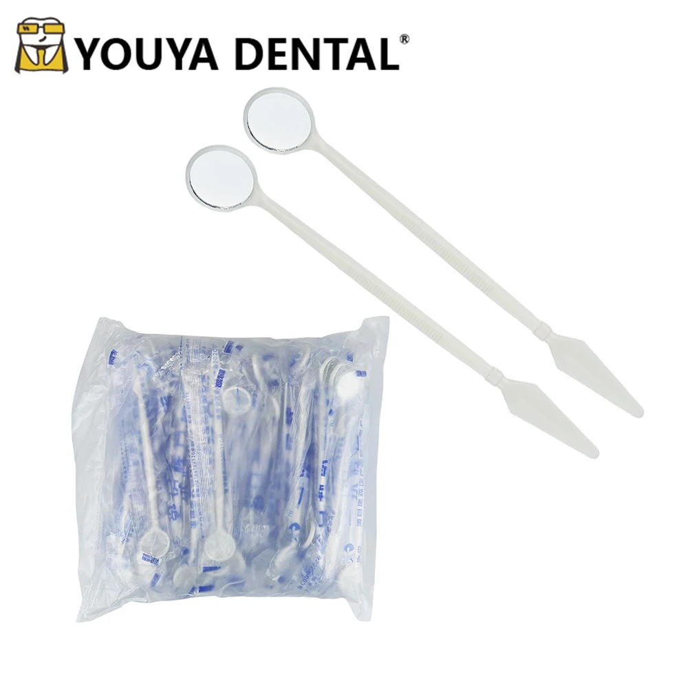 

100pcs Disposable Dental Mouth Mirror Mouth Exam Mirrors Oral Reflector Oral Hygiene Teeth Care Tool