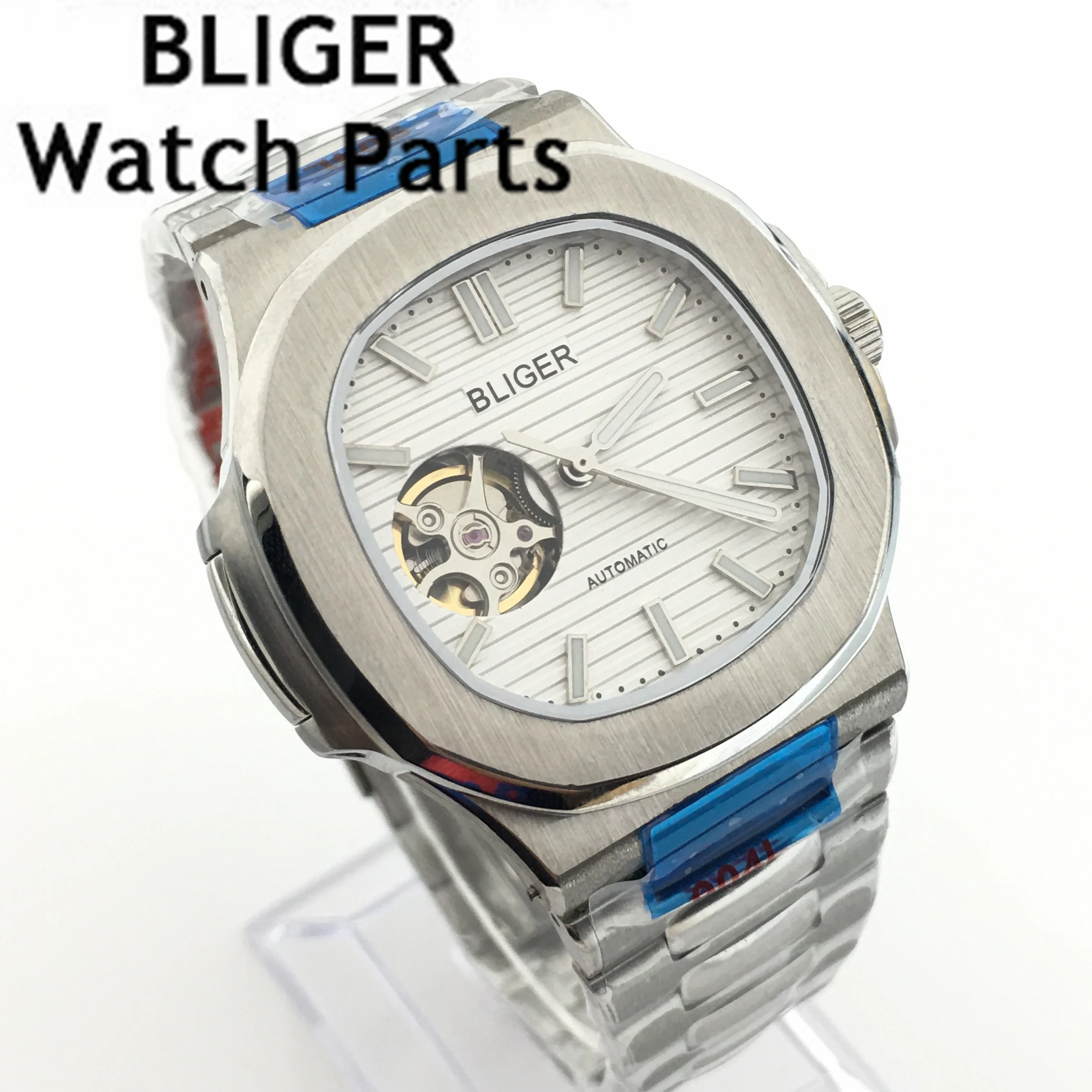 

BLIGER 40mm NH38A Movement Automatic Watch Men Blue White Black Green Brown Dial Bezel Flat Sapphire Glass Stainless Strap