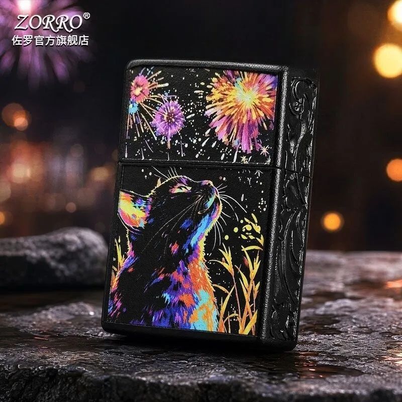 ZORRO Brown Sugar Grass Practical Kerosenes Windproof Retro Lighter Valentine's Day Gift Smoking Accessories