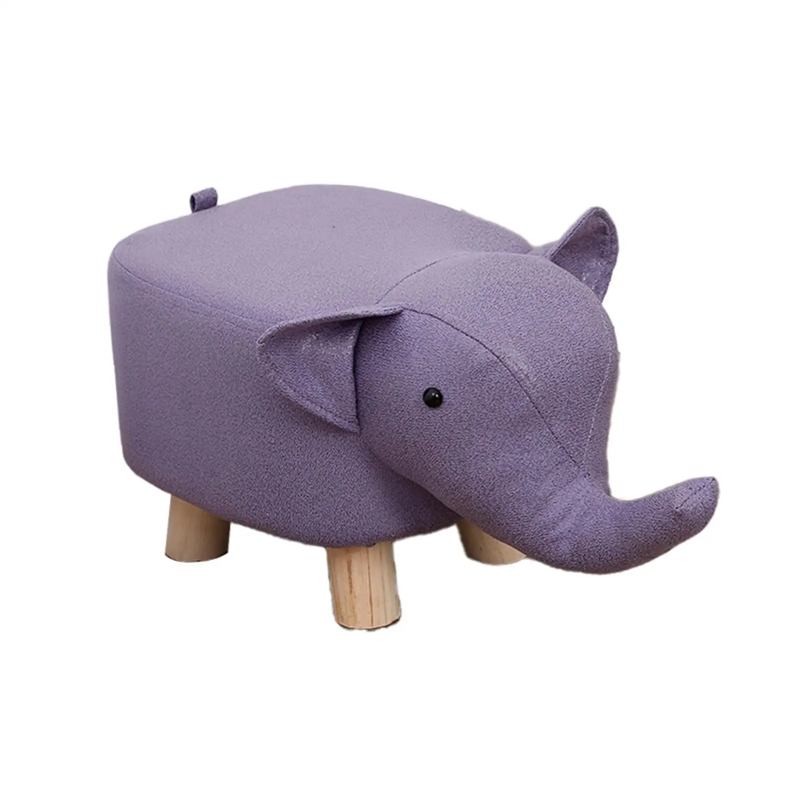 Animal Footstool Elephant Shaped Bench Cartoon Padded Cushion Pouffe Chair
