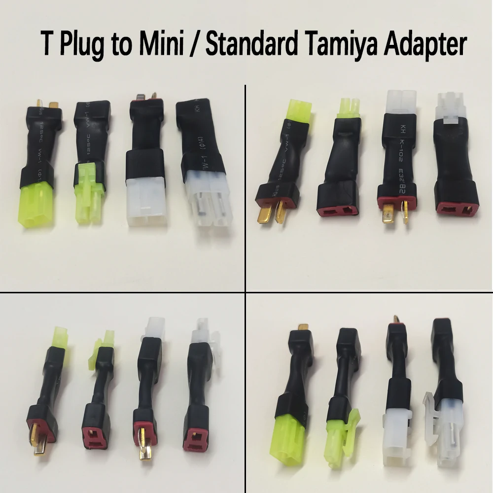 DC-Steckeradapter Deans T-Stecker auf Tamiya-Stecker, Männlich-Weiblich T-Plug Tamiya-Adapter RC Lipo Batterieanschluss für RC-Auto Airsoft Modell – Detail 1