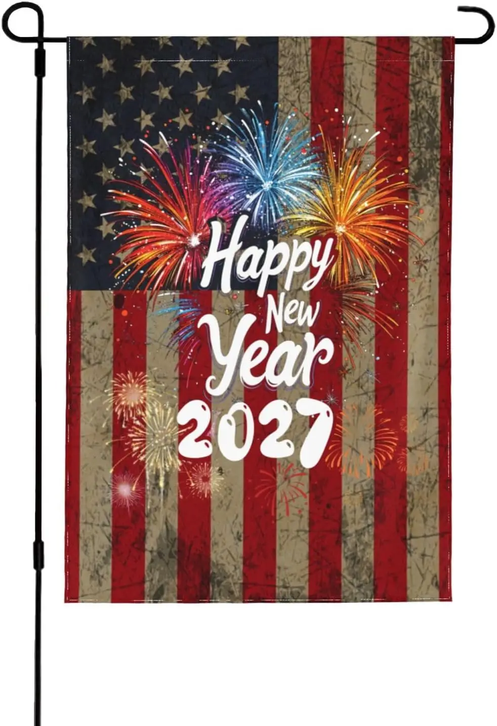 Happy New Year 2027 Party Double-Sided Garden Flag 12.5