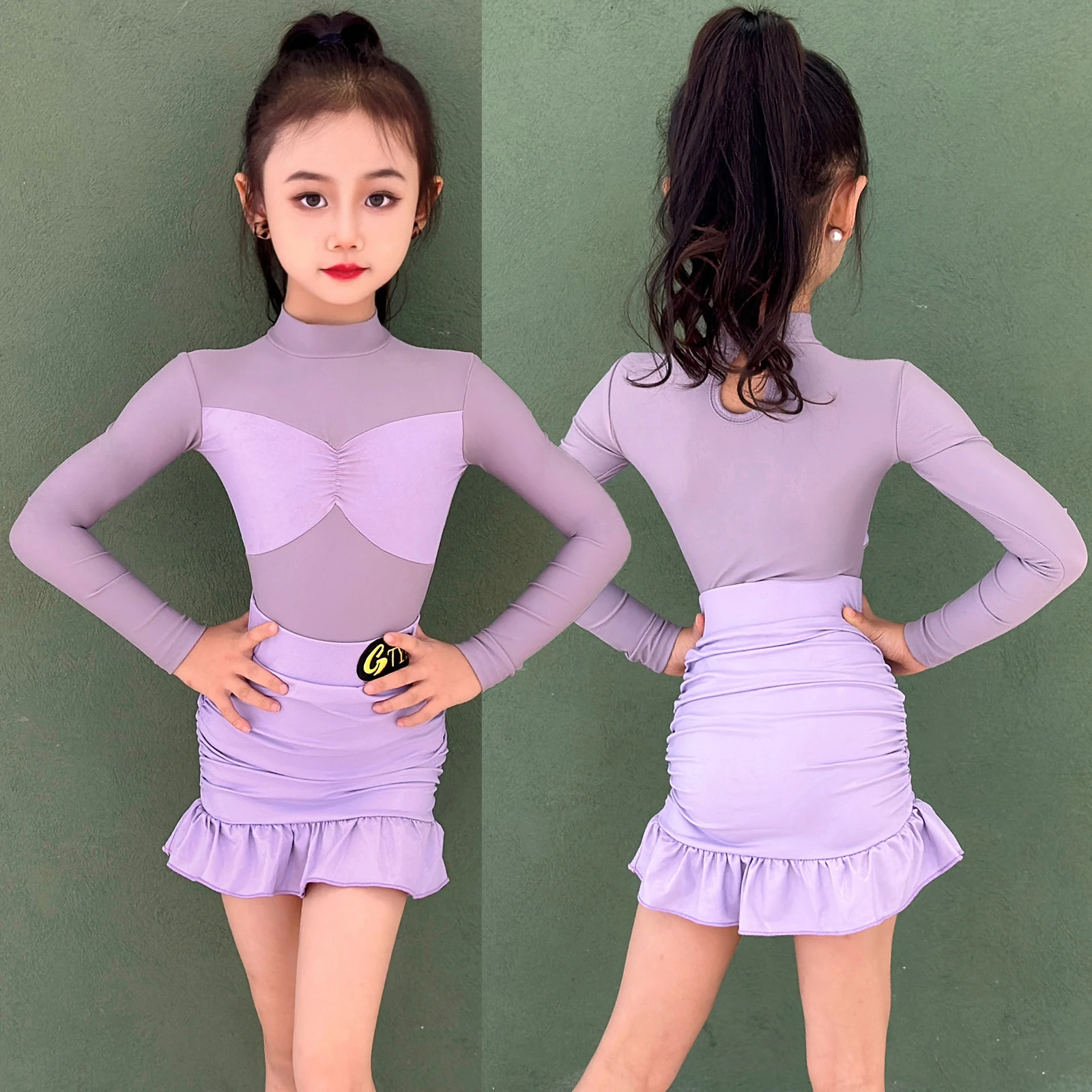 Costume de danse Standard Rumba Samba Tango, robe de danse latine pour filles, robes de salle de bal, robe de pratique latine pour enfants