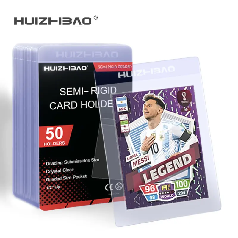 50pcs Semi Rigid Card Holders -  Sleeves Fit Standard Grading Cards Baseball Cards for Graded Card Submittions mtg baseball