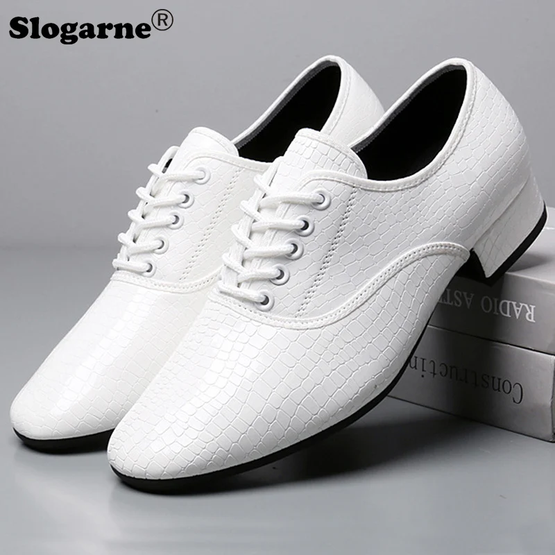 

Мужские белые танцевальные туфли большого размера, мужские мягкие кожаные туфли для латинских танцев, мужские кроссовки для джазового вальса, бальных танцев, йоги, поезд, сценическая обувь