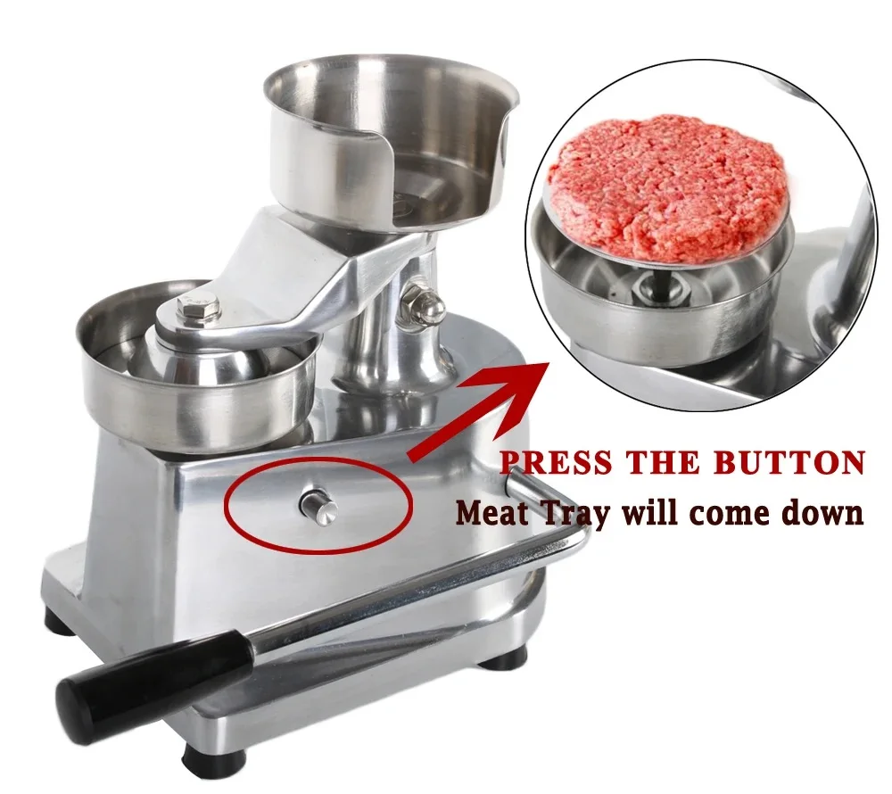 Hamburger Press 100mm-150mm Manual Burger Maker Equitment Round Meat Shaping Stainless Steel Machine Forming Burger Patty Maker