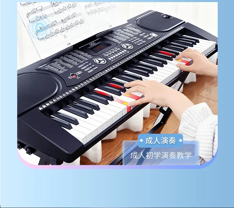 Synthesizer Musical Keyboard Professional Adults Controller Musical Keyboard Midi Controller Teclado Electronic Piano WWH