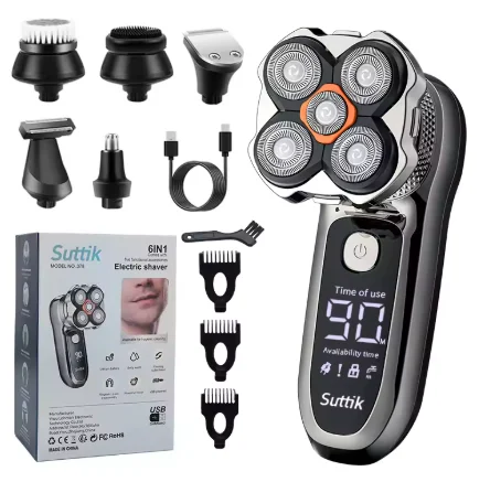 

Многофункциональная электробритва RESUXI 378 для мужчин, магнитная бритва, водонепроницаемая, с цифровым дисплеем, триммер для волос на теле, машинка для стрижки волос в носу