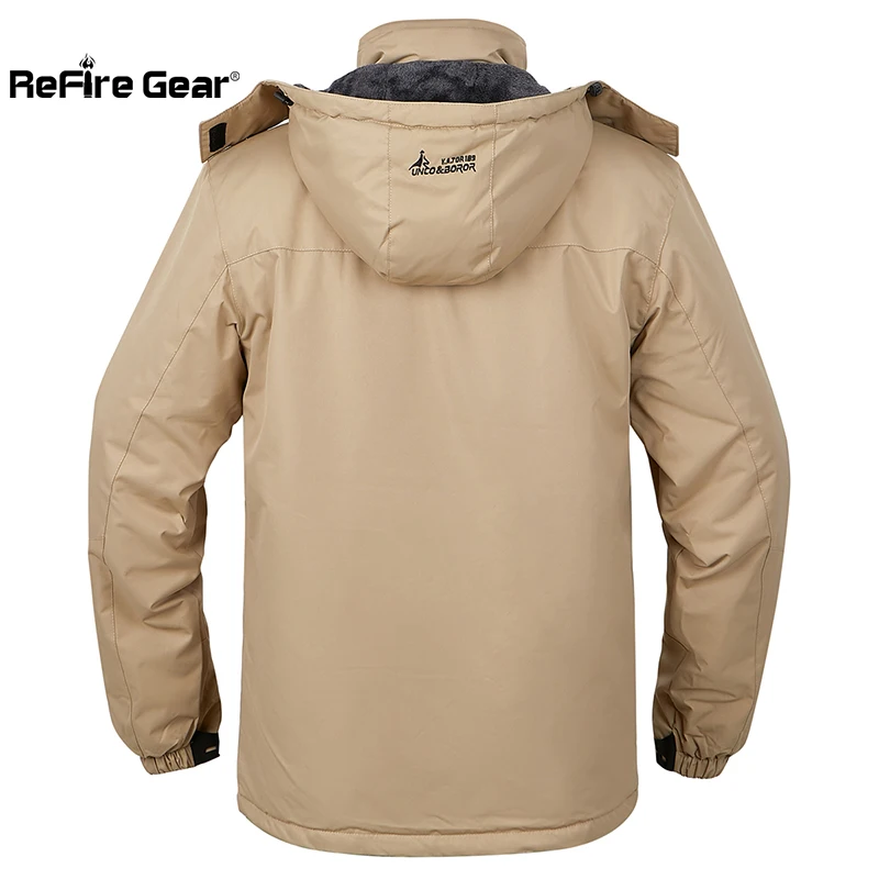 Men's Waterproof Ski Jacket Winter Warm Fleece Lined Hooded Snow Coat Windproof Outdoor Snowboard Skiing Hiking Jacket