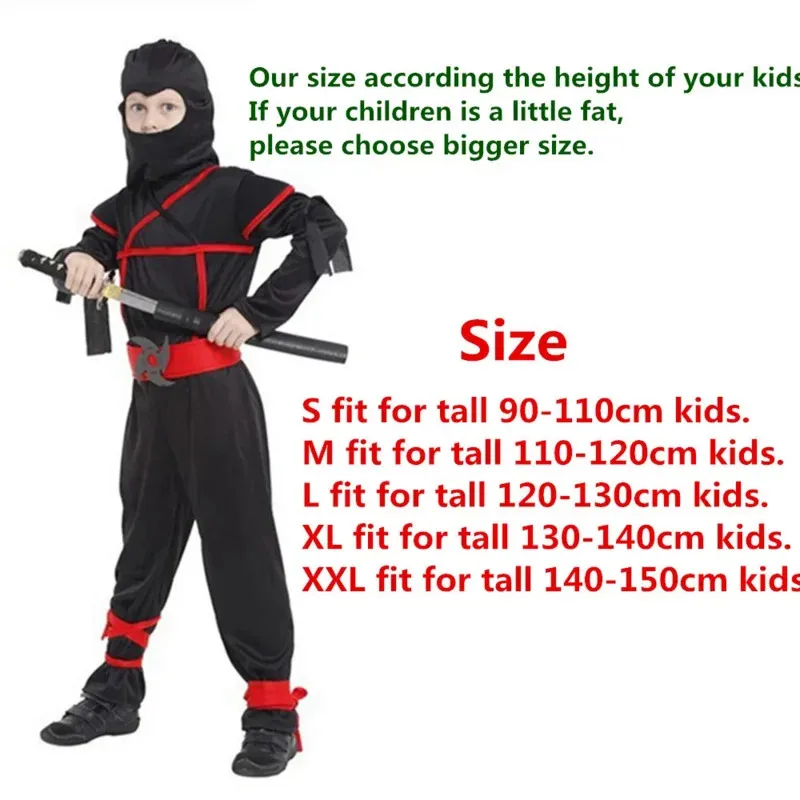 Disfraz de Ninja para niños, disfraces de Carnaval de cumpleaños para niños, vestido de fiesta elegante