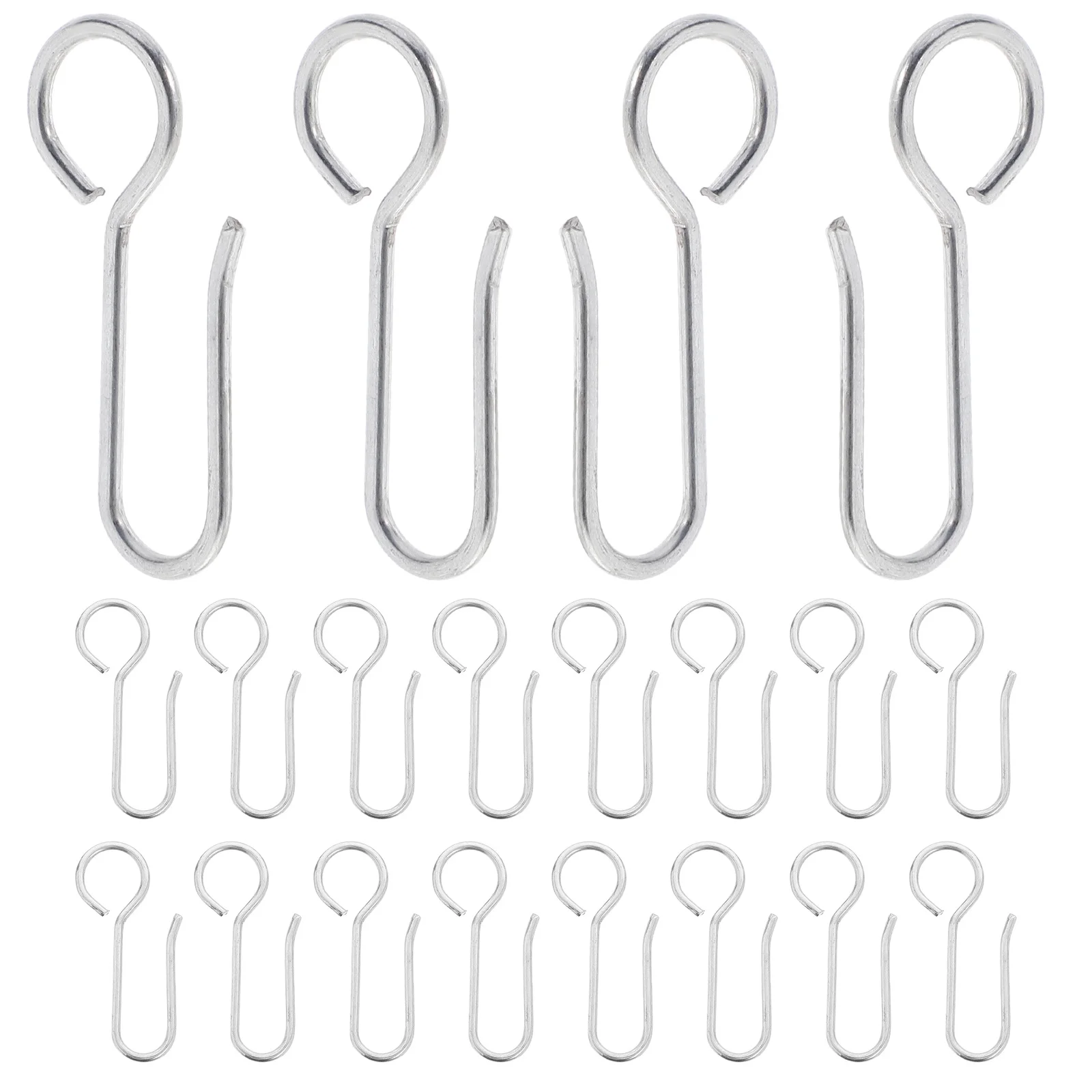 

30Pcs Metal S Shaped Curtain Hooks Smooth Operation Decorative Home Office Rv Use Curtain Track Metal Sign Hook