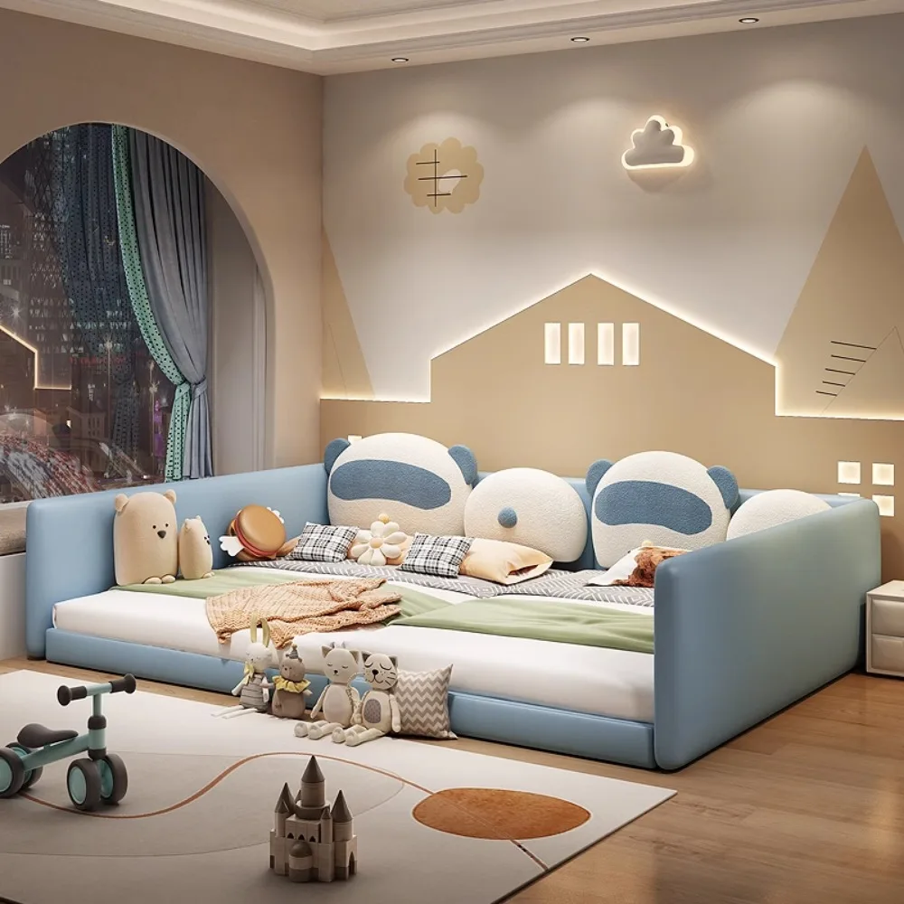 Dormitorio cama única estética De lujo niños durmiendo Cama moderna 180x200 salón Cama Infantil De Menino accesorios para el hogar