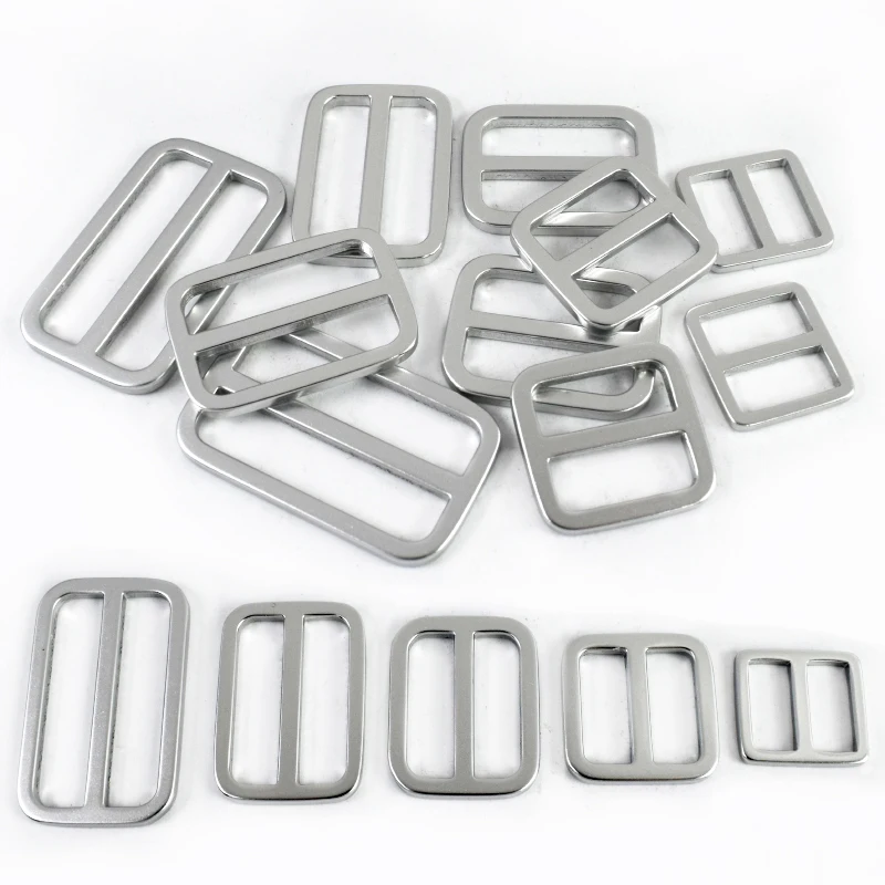

10Pcs Meetee 15-38mm Tri-Glide Slider Clasp Webbing Adjust Buckle Aluminum Alloy Buckles Bag Shoulder Strap Loop DIY Accessory