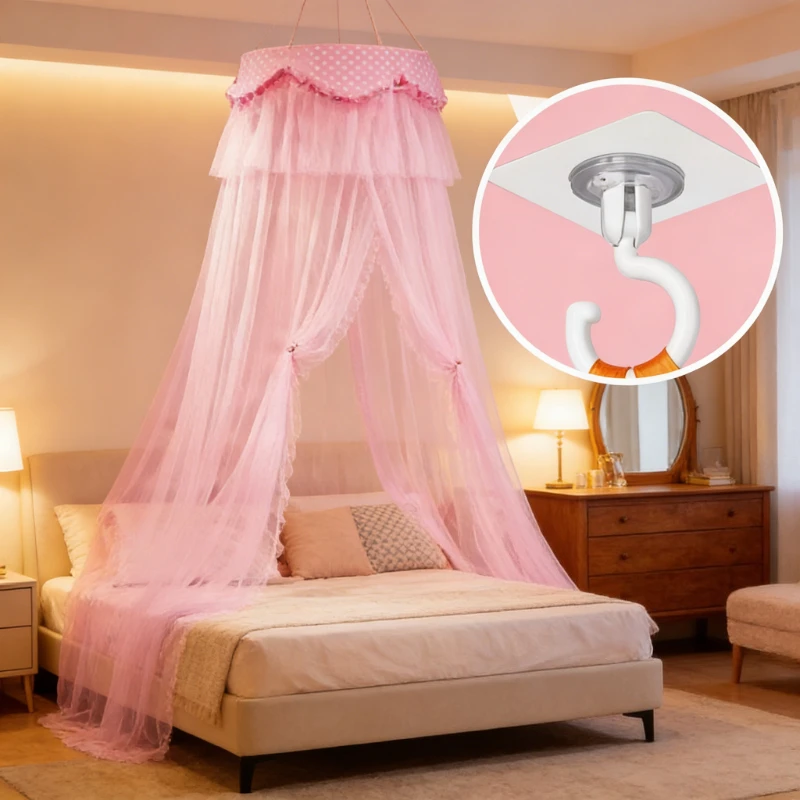 360 Grad Drehbarer Klebehaken Hochbelastbarer Wand- und Deckenhaken für Küche Bad Wand Schlüssel Aufhängen Tür Rückseite Mantelhaken