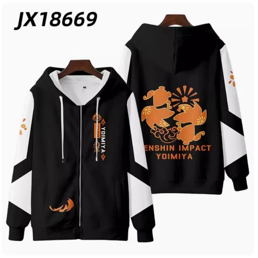 Anime Genshin Impact 3D Print Respzed Hoodie pour hommes et femmes, sweat-shirt décontracté, survêtement stationnaire, Costume de cosplay anohara Yoimiya