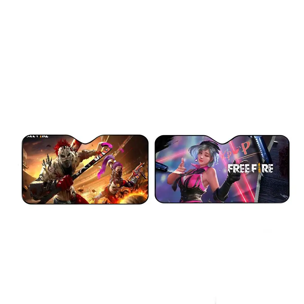 Jogo f-livre fogo carro pára-sol cortinas novo personalizado pára-brisa pára-sol capa da janela do carro pára-sol do carro capa do carro sunsha