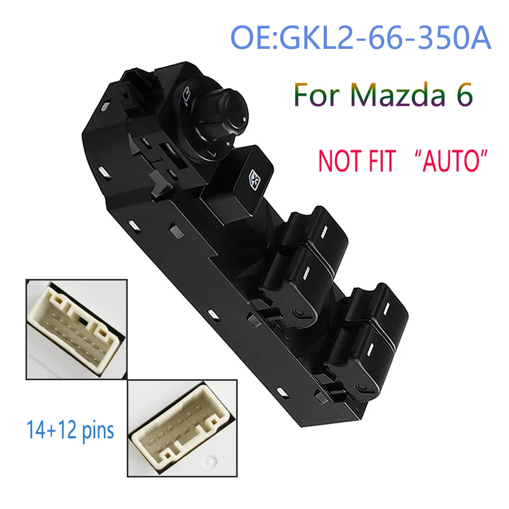 

Car Accessories GKL2-66-350A For Mazda 6 2014 2015 2016 Front Left Hand Electric Power Window Control Switch Lifter Button Parts