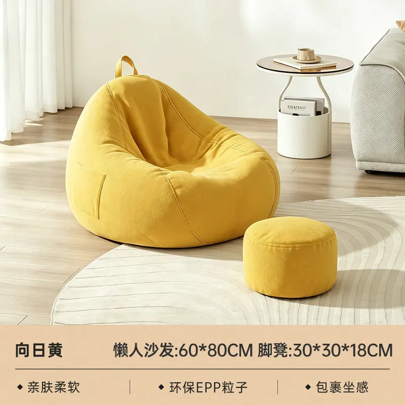 Boneless Small Bean Bag Sofas Soft 1-Person Luxury Cushioned Bean Bag Sofas Simple Indoor Relax Puffs Asiento Home Furniture
