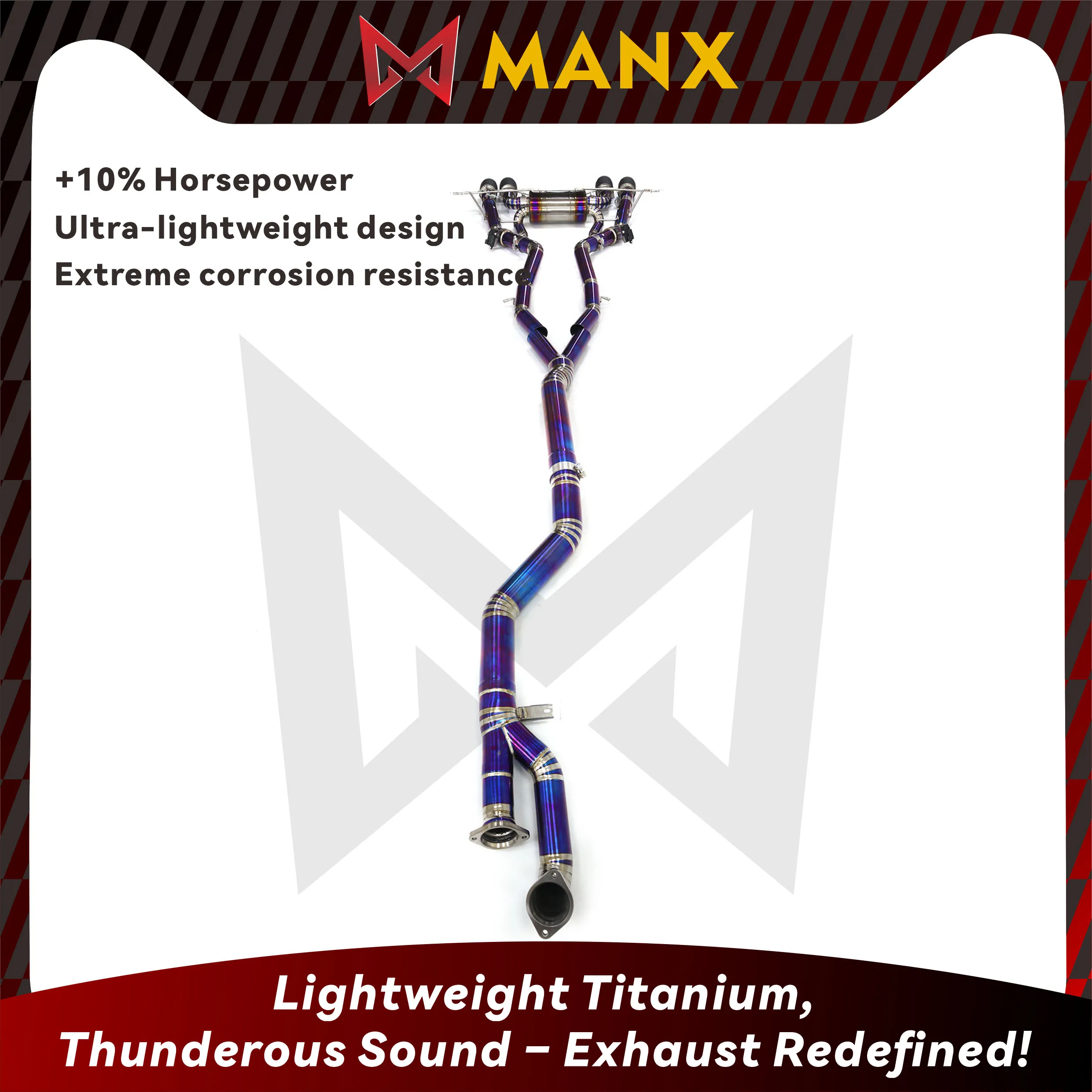 

MANX Catback For BMW M3 M4 G80 G82 Focus On Titanium Pipe Clear Loud Sound Car Exhaust Good Heat Dissipation Electronic Valve