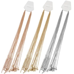 10pcs Stainless Steel Gold Color Cable Link Chains for DIY Women Necklace Jewelry Making Supplies Wholesale Chain In Bulk