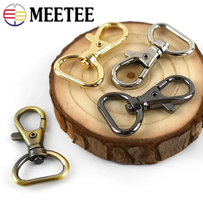 5/10Pcs 10-25mm Bag Strap Metal Buckles Meetee Dog Collar Lobster Buckle for Keychain Swivel Snap Hook Clasp Sewing Accessories