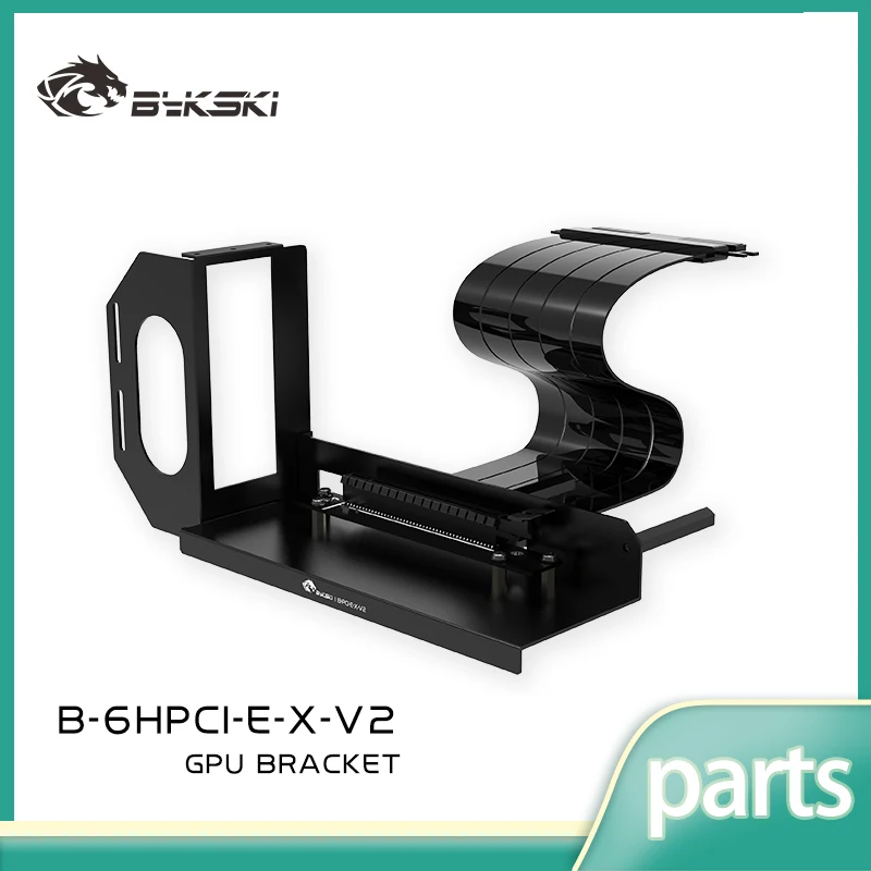 Bykski B-6HPCI-E-X-V2 25cm PC Graphics Cards PCI Express Connector Cable Reversing Bracket Riser Card 6 PCI-E Flexible Cable