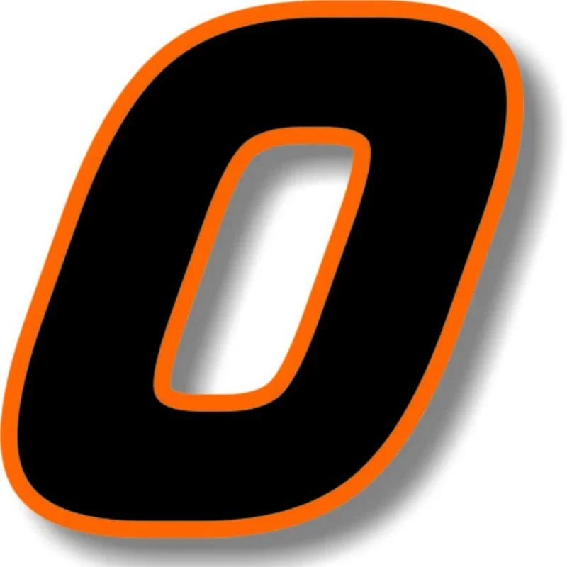 Hot SellFor Car Custom Race Number Square Font Black with Orange Border Sticker PVC Waterproof Self-adhesive Cars Decal