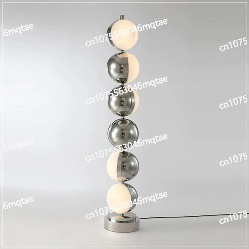 Retro Designer Ball Floor Lamp Living Room Sofa Decoration Model Room Stainless Steel Atmosphere